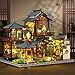 Shylamb DIY Book Nook Kit DIY Miniature Dolls House Kit with Furniture and LED Light 3D Puzzle Wooden Art Bookends Model Kits for Adults to Build Yayun Lanting - Image 4