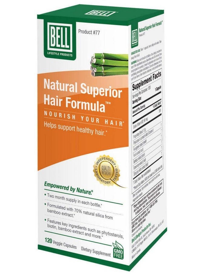 Bell Bell Lifestyle Natural Superior Hair Formula, 120 Veggie Capsules 