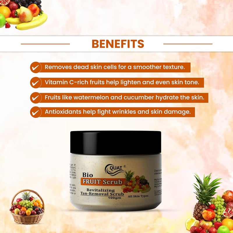Quat Bio Fruit Face Scrub 100gm - Image 2