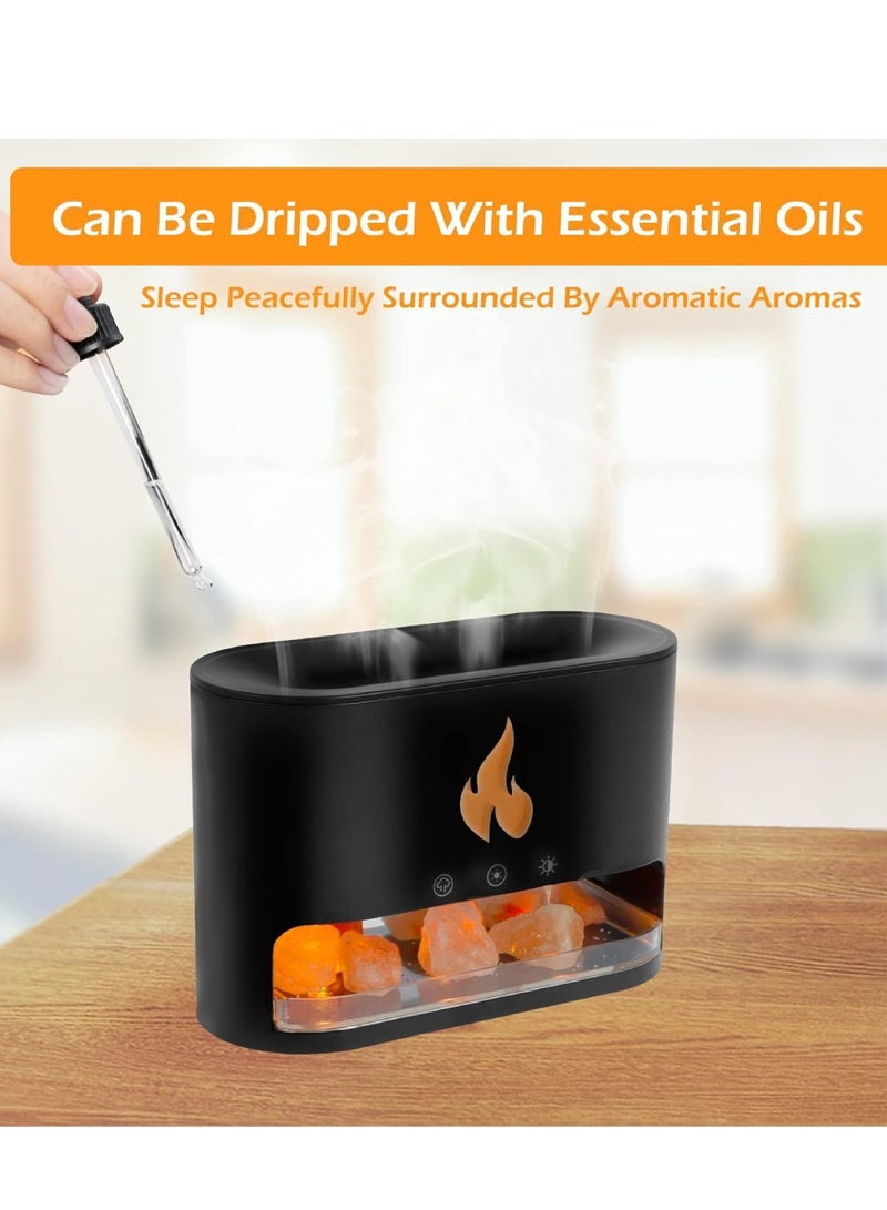 DIGI CORE Aroma Diffuser 250ML Aroma Flame Essential Oil Diffuser With 7 Colour Lights Auto Shut-Off Night Light Salt Lamp Diffuser Silent Cool Mist Humidifier Air Humidifier For Home, Office, And Bedroom Black - Image 5