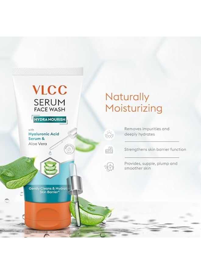 VLCC Serum Facewash - 50ml | with Hyaluronic Acid Serum to Softens and Nourishes Skin & Aloe Vera for Gentle Cleansing & Strengthing Skin Barrier | Dermatologically Tested - Image 4