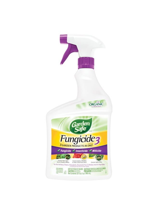 Garden Safe مبيد فطري 3 32 أونصة. جاهز للاستخدام برذاذ مزود بزناد - 1 كل واحد - Image 1