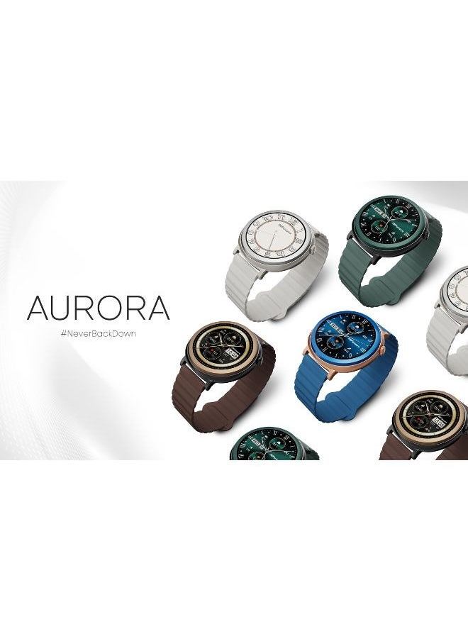HiFuture - HiFuture AURORA Smartwatch, 1.43 Inch Amoled Display, Wireless Calling, Magnetic Strap, Syntra AI, IP68 Waterproof, Heart Rate Monitoring, Sleep Quality Analysis, Sports Mode, Green - Image 1