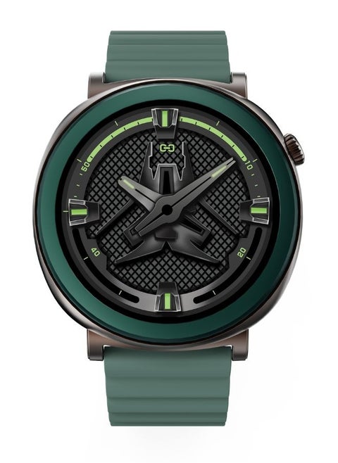 HiFuture AURORA Smartwatch, 1.43 Inch Amoled Display, Wireless Calling, Magnetic Strap, Syntra AI, IP68 Waterproof, Heart Rate Monitoring, Sleep Quality Analysis, Sports Mode, Green