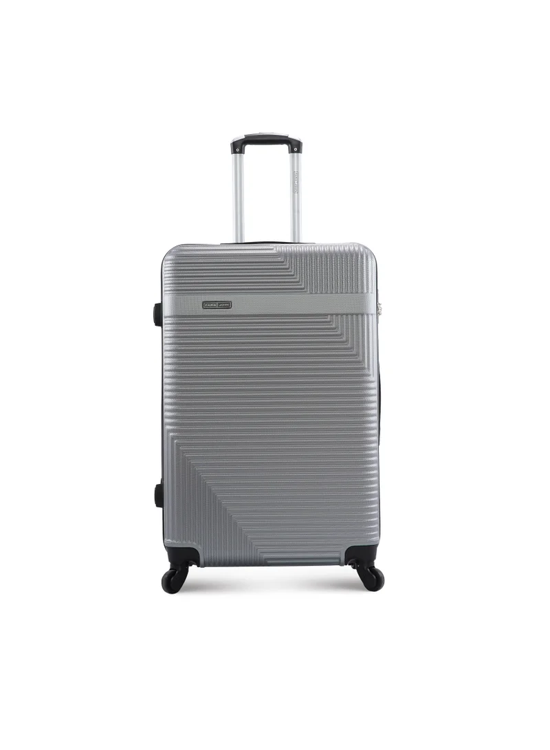 Medium 24-Inch ABS Lightweight Hardshell Luggage Trolley | carrying 20kg 4-Wheel Spinner Suitcase Silver