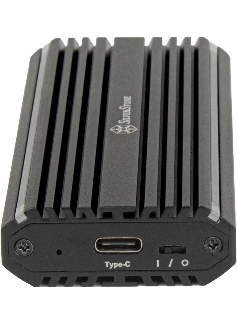SilverStone SilverStone Technology USBC 32 Gen2 10Gbps NVMe  SATA M2 SSD RGB Enclosure SSTMS13  - Image 3