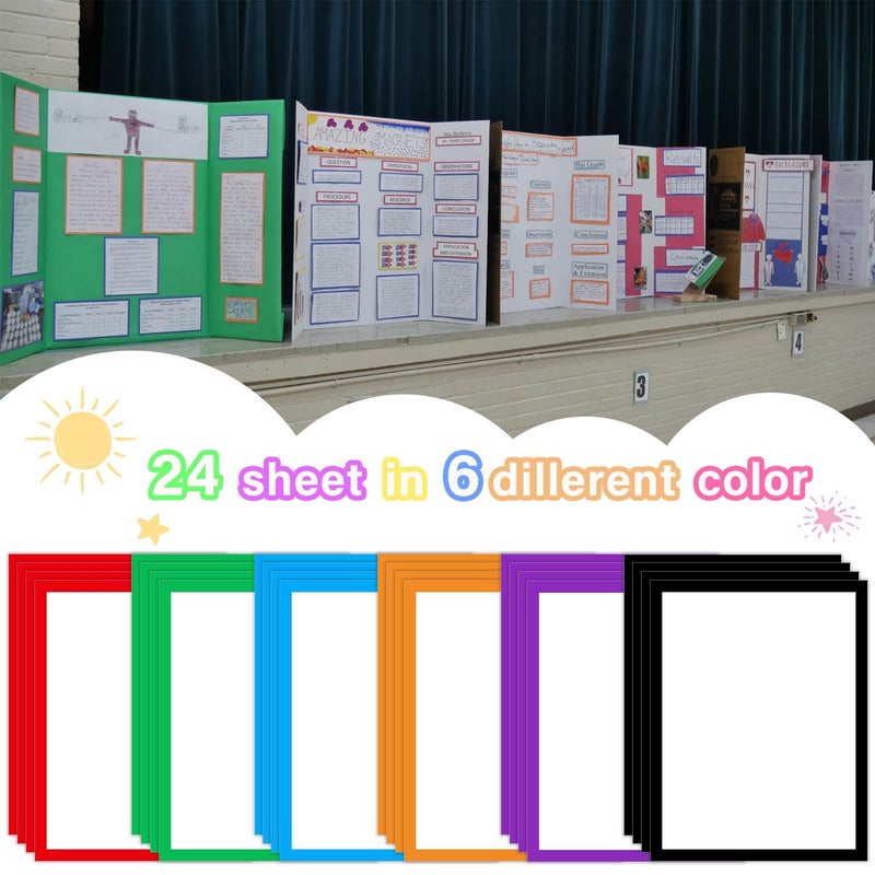 LonlyEagle 37 Colorful Sheets Self-Adhesive Science Fair Board Supplies - Presentation Subtitles, Project Titles, Personalized Letter Stickers for Classroom and Office - Image 5