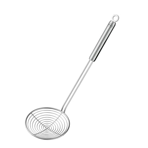 RÖSLE Rosle 95681 Stainless Steel Wire Kitchen Skimmer Ladle with Round Handle - Image 1