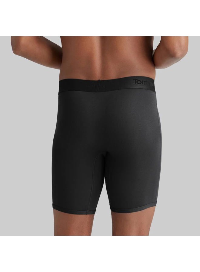 Tommy John Second Skin Boxer Briefs for Men 8", Modal Stretch Fabric, Men's Underwear with Quick Draw Fly and Contour Pouch, Black / Turbulence / Dress Blues - 3 Pack, XXL - Image 3