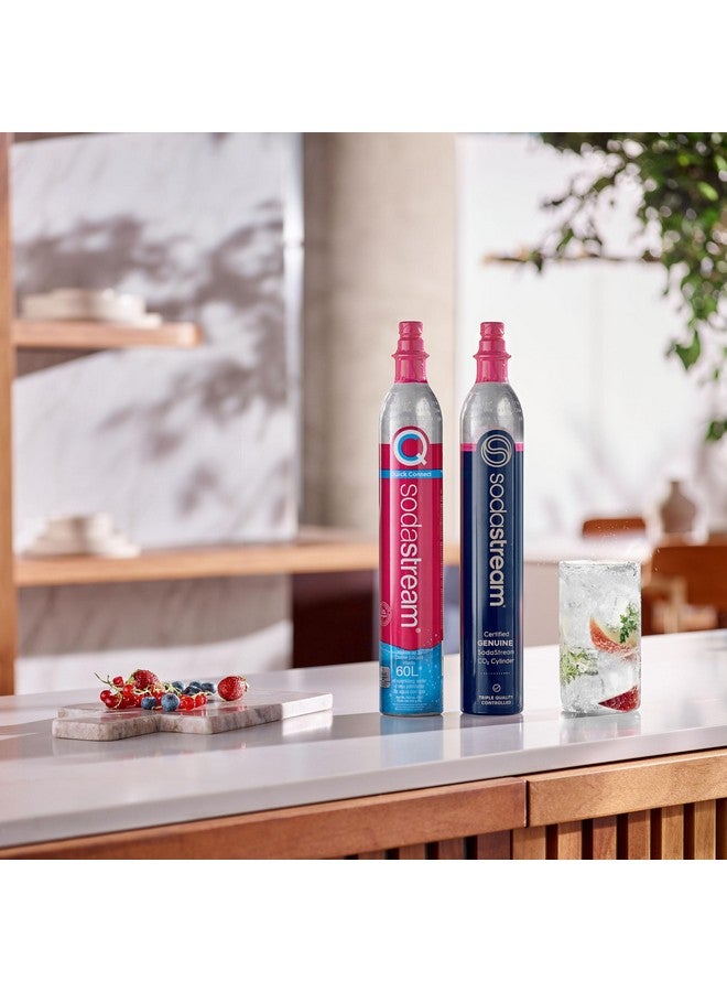 SodaStream CO2 Gas Carbonation Bundle | 3x 60L QuickConnect Cylinders, Pink CQC System - Never run out of CO2 Again - Compatible with Terra, ART, Aqua Fizz, E-Terra, E-DUO, Enso and Gaia - Image 4