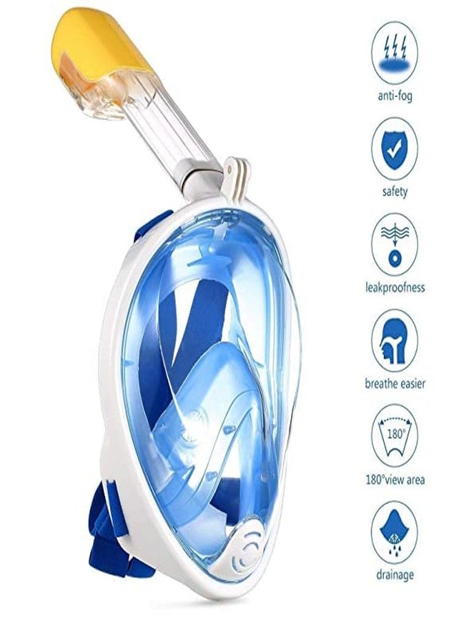 REPLEX قناع غطس REPLEX، قناع غطس كامل الوجه، قناع سباحة سكوبا، أنبوب تنفس قابل للفصل مع محول تثبيت كاميرا الحركة، مضاد للضباب - تصميم بانورامي بزاوية رؤية 180 درجة، معدات غطس للرياضات المائية - Image 3