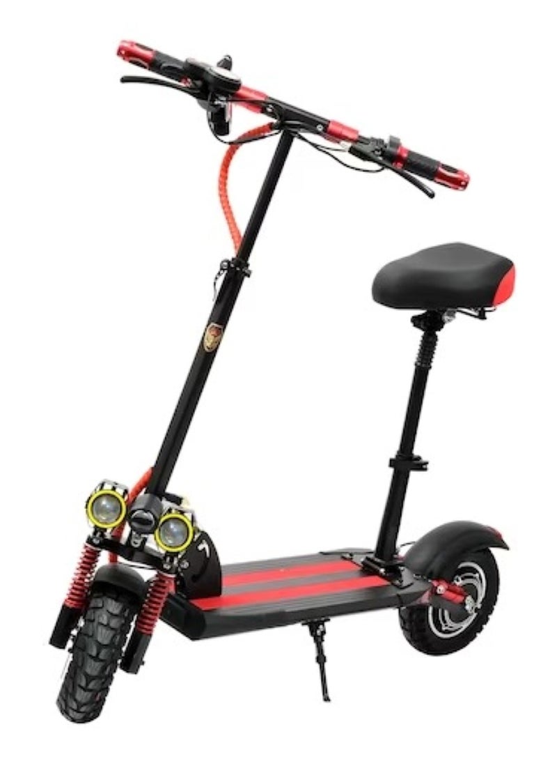 استير E Scooter E10 Motor 2000W كامل قابل للطي 48V 13Ah محسّن من 25 إلى 35 كم يشمل مضاد للسرقة RC أحمر  - Image 1