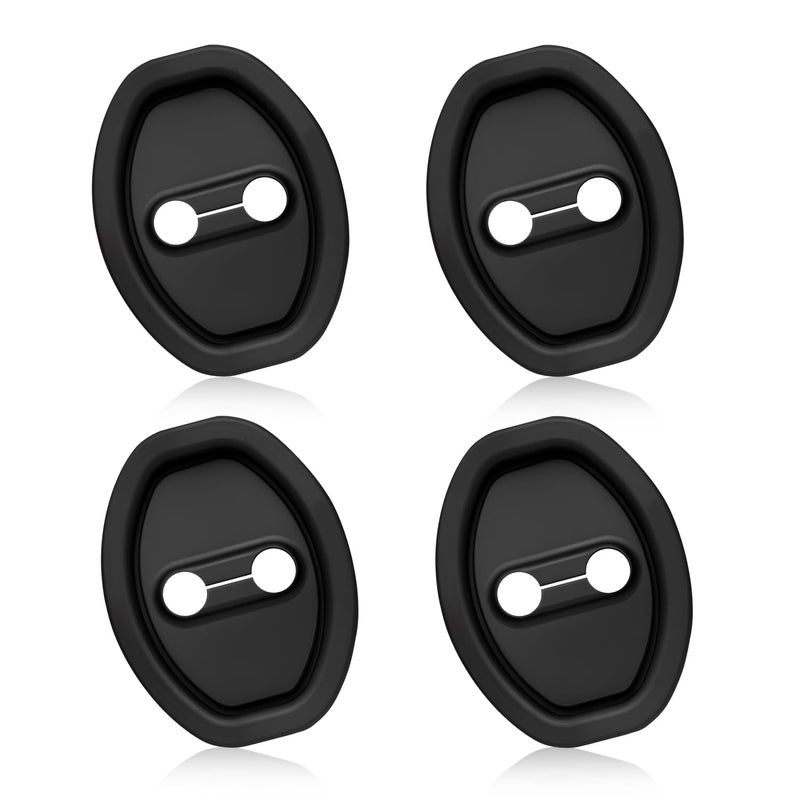 YGDMD 4PCS Car Door Strike Protector,Self-Adhesive Cars Doors Lock Cover for Reduces Noise & Protects Doors Latches,Upgraded Car Accessories Cars Door Shock Absorber for Vehicle - Image 1