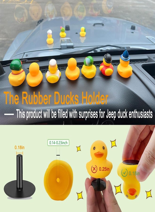 EJDRFN 20PCS Duck Holder,Flock Locker Rubber Ducks Mount for Jeep,Duck Plug for Jeep Dash,Plastic Duck Holder is The Best Gift for Duck Enthusiast,Car Plastic Duck Plug,Black（Not Include Rubber Ducks - Image 3