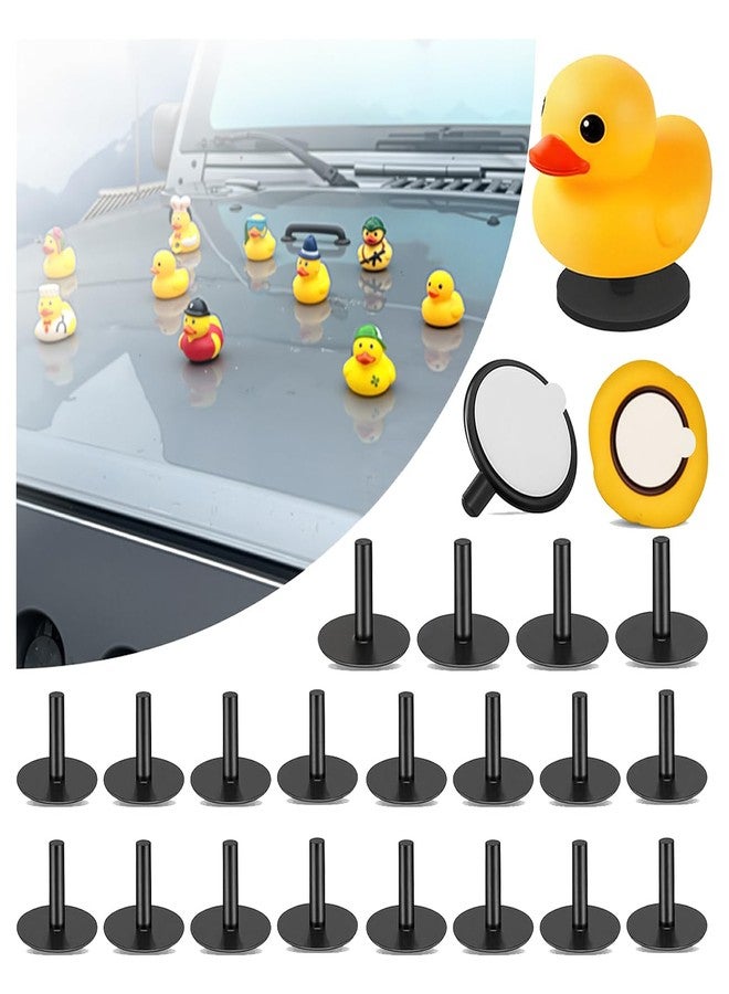 EJDRFN 20PCS Duck Holder,Flock Locker Rubber Ducks Mount for Jeep,Duck Plug for Jeep Dash,Plastic Duck Holder is The Best Gift for Duck Enthusiast,Car Plastic Duck Plug,Black（Not Include Rubber Ducks - Image 1