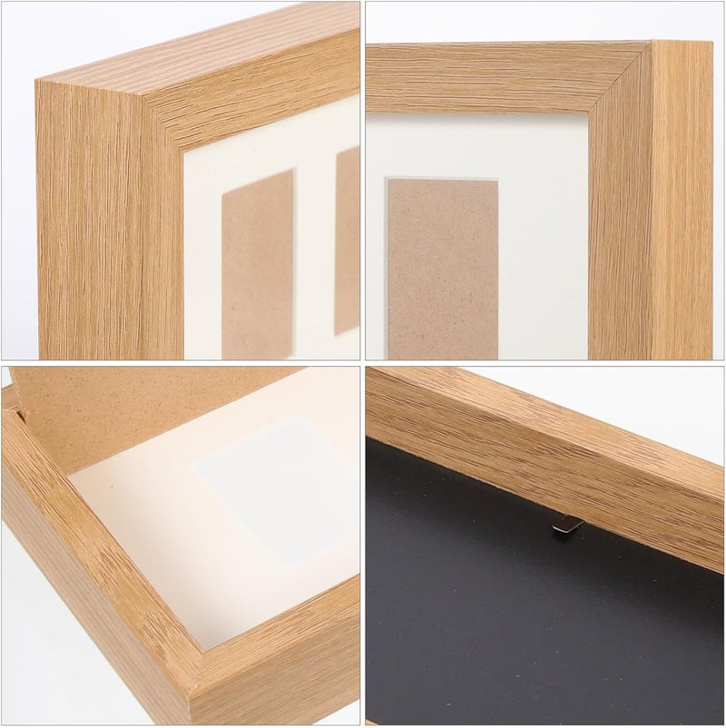 Photo Holder and First Year Picture Frame for Infants, 6-hole Wooden Keepsake Frame with Portable Design, Newborn Monthly Photo Display for Home Nursery Decoration - Image 3