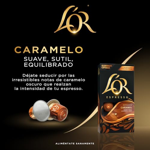 L'or LOR Espresso Capsules 10 Count Caramel SingleServe Aluminum Coffee Capsules Compatible with the LOR BARISTA System  Nespresso Original Machines 10 Count Pack of 1 - Image 5