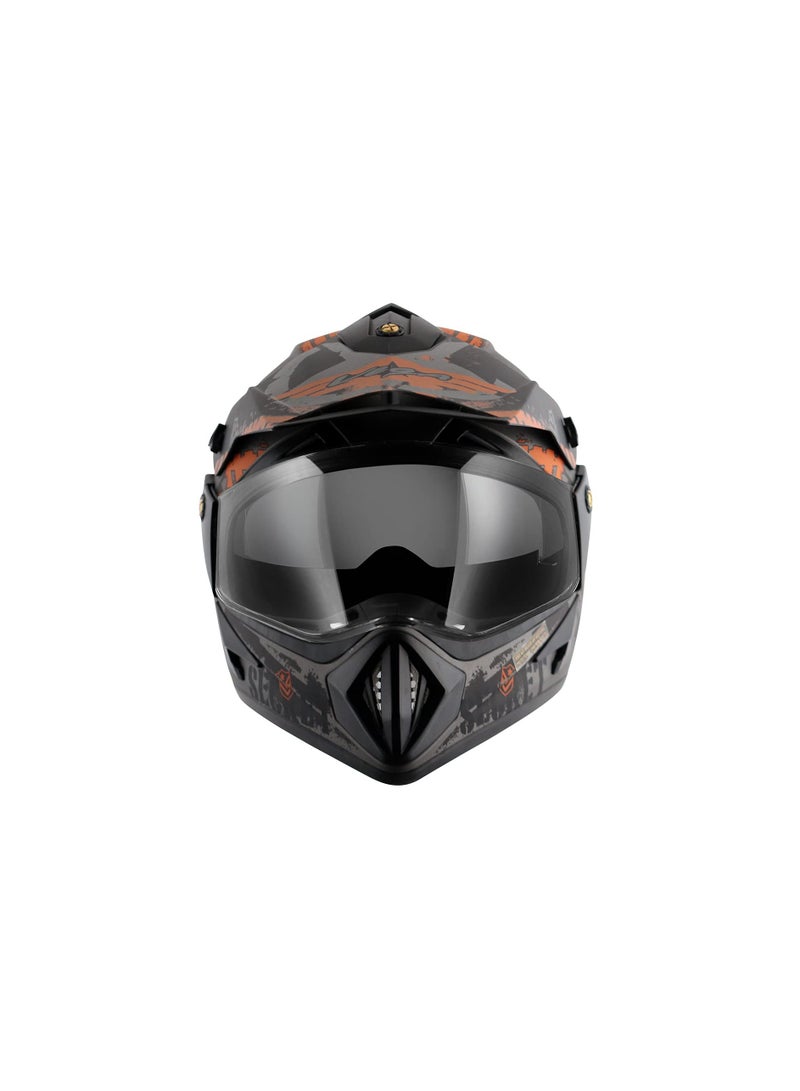 Vega Off Road D/V Secret Dull Anthracite Black Helmet-M - Image 1