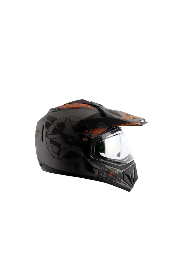 Vega Off Road D/V Secret Dull Anthracite Black Helmet-M - Image 4