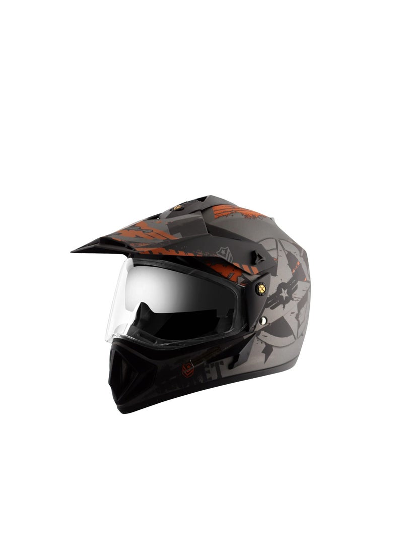 Vega Off Road D/V Secret Dull Anthracite Black Helmet-M - Image 2