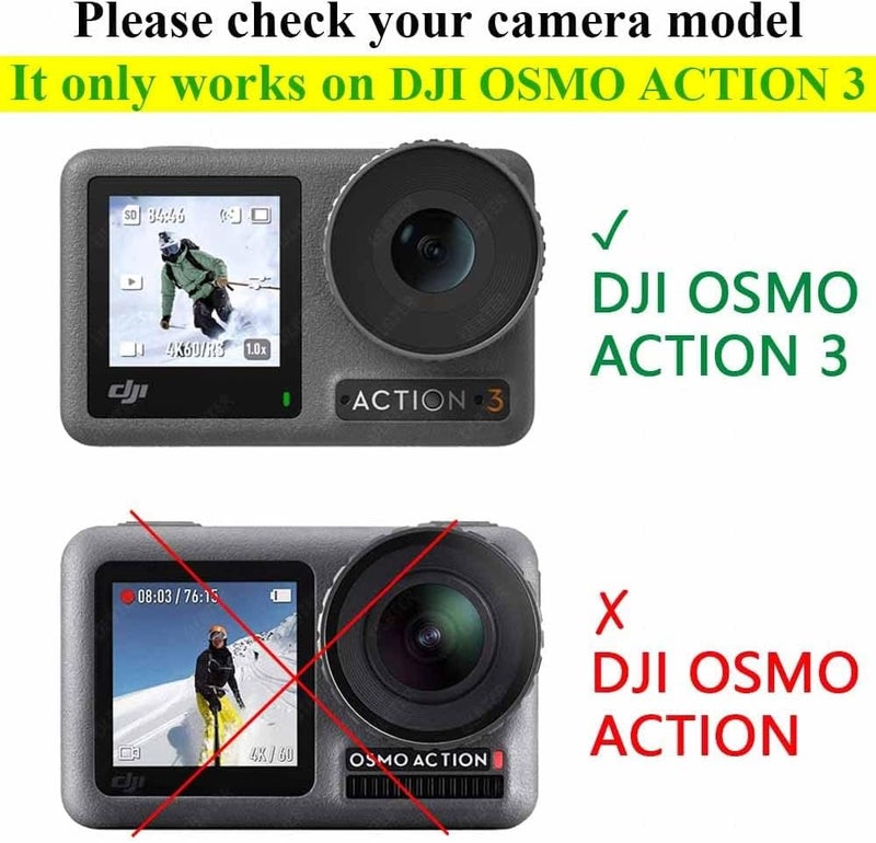 Luckam Screen Protector for DJI OSMO Action 3, Lens Cap Cover, 0.3mm 9H Hardness Tempered Glass Protector, Anti-Scrach Anti-Fingerprint Anti-Bubble Camera Protect Film - Image 3
