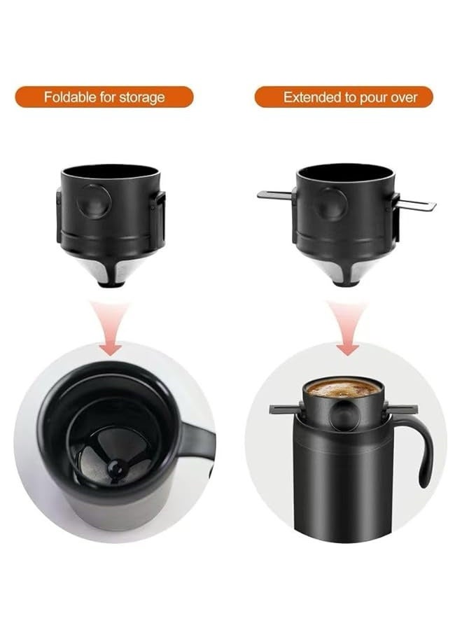 HOT&COOL Travel Coffee Mug - Stainless Steel Vacuum Insulated Tumbler for Hot & Cold Drinks - Spill-Proof, Double Wall Thermal Cup for Home, Office & Outdoor Use (350ml/500ml) - Image 3