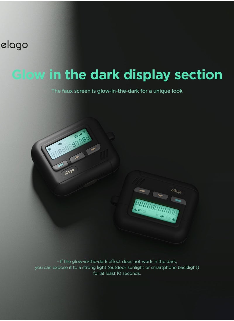 Elago - Pager Hang Compatible with AirPods 4 Case Cover (2024) with Key Chain Included - Black - Image 1