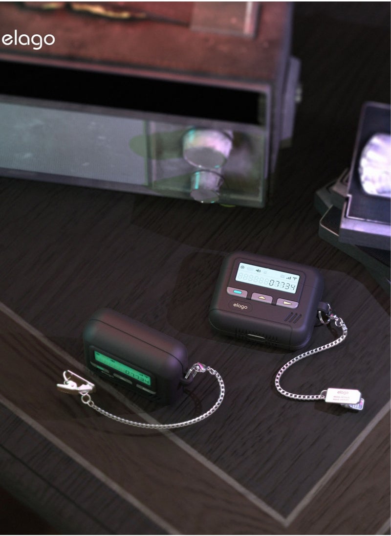 Elago - Pager Hang Compatible with AirPods 4 Case Cover (2024) with Key Chain Included - Black - Image 1