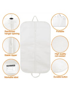 XiuWoo 4 Pack Portable Foldable Suit Clothes Covers Bags, Travel Handbag, Travel Clothes storage bag, Garment Bags, Hanging Clothes Storage Suit Covers, Suit Clothes Protector, Closet Organizer with Handle  - Image 2