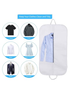XiuWoo 4 Pack Portable Foldable Suit Clothes Covers Bags, Travel Handbag, Travel Clothes storage bag, Garment Bags, Hanging Clothes Storage Suit Covers, Suit Clothes Protector, Closet Organizer with Handle  - Image 4