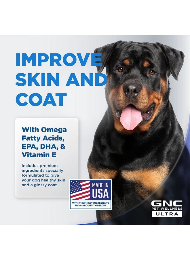 GNC - GNC Pets ULTRA Skin & Coat Soft Chews, All Dogs, Chicken Flavor. 60-ct in a 16-oz Canister | Daily Supplement for Skin & Coat for Dogs in Chewable Chicken Flavor - Image 1