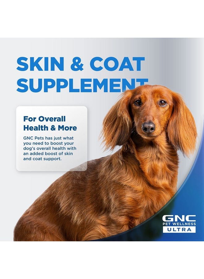GNC - GNC Pets ULTRA Skin & Coat Soft Chews, All Dogs, Chicken Flavor. 60-ct in a 16-oz Canister | Daily Supplement for Skin & Coat for Dogs in Chewable Chicken Flavor - Image 1