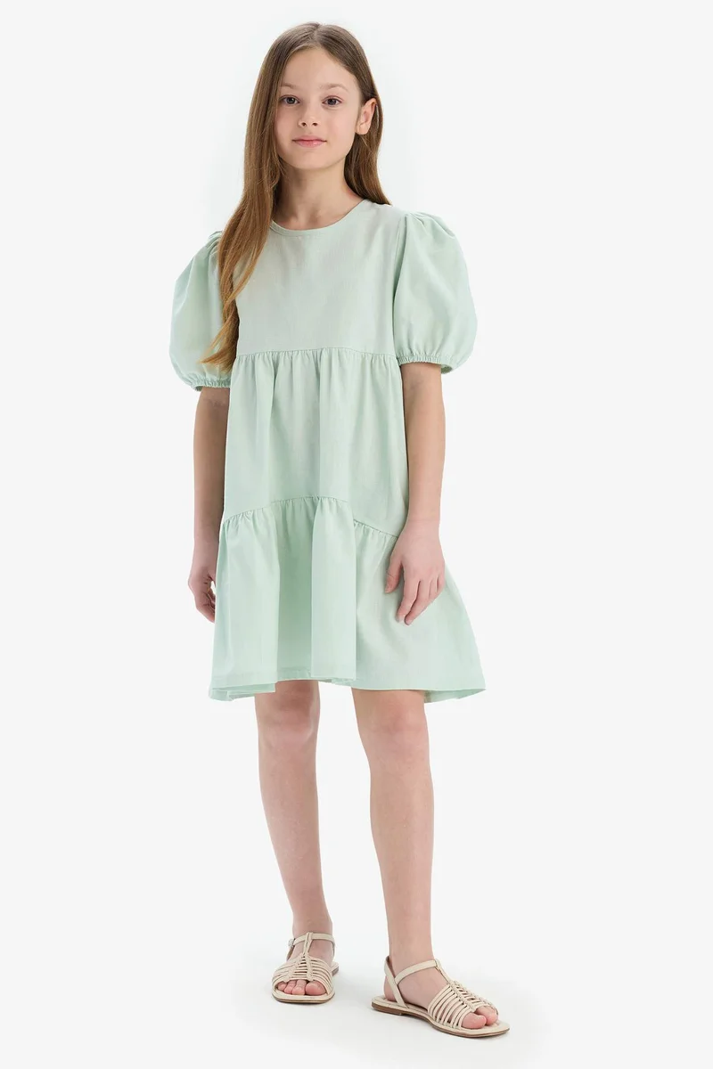ديفاكتو Regular Fit Short Sleeve Woven Dress