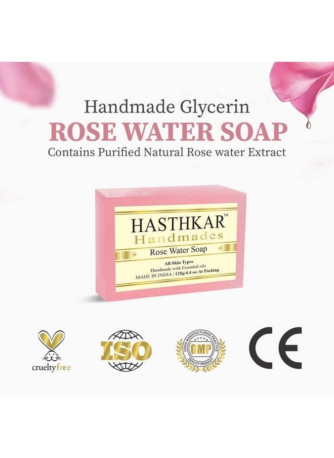 byPurenaturals - Hasthkar Handmades Glycerine Rose Water Soap 125Gm For Men & Women - Image 1