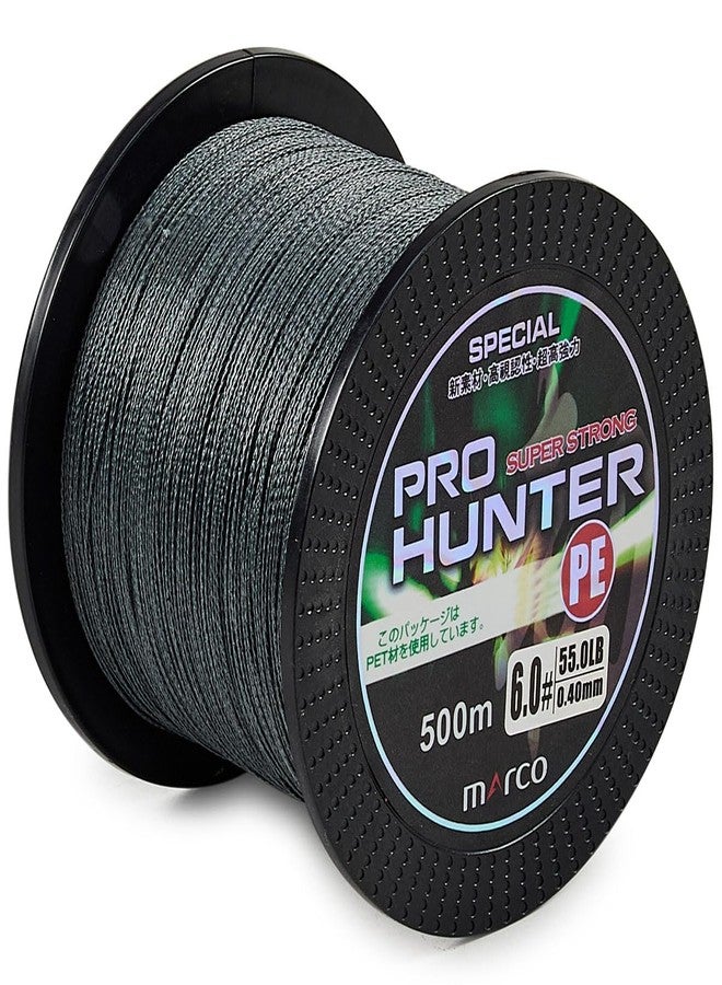 Marco 4X Braided Pro Hunter Fishing Line, High Performance PE-Max Technology, 55lb Strength with 0.40mm Diameter, 500m Length for Extended Use, Ultra Casting Nano Line - Image 1
