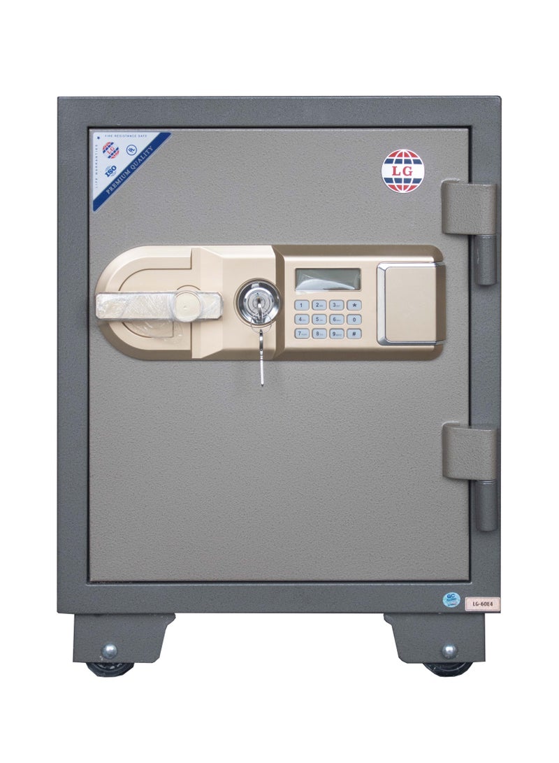 LOTFY GROUP LGSafe LG60E4 Fireproof Safe Box - Anti-Burglar Safe with an Adjustable Shelf, Digital Keypad and Dual Locks Besides an Internal Lockable Drawer  (H60 x W46 x D49 CM, 100KG) - Made in Vietnam - Image 1