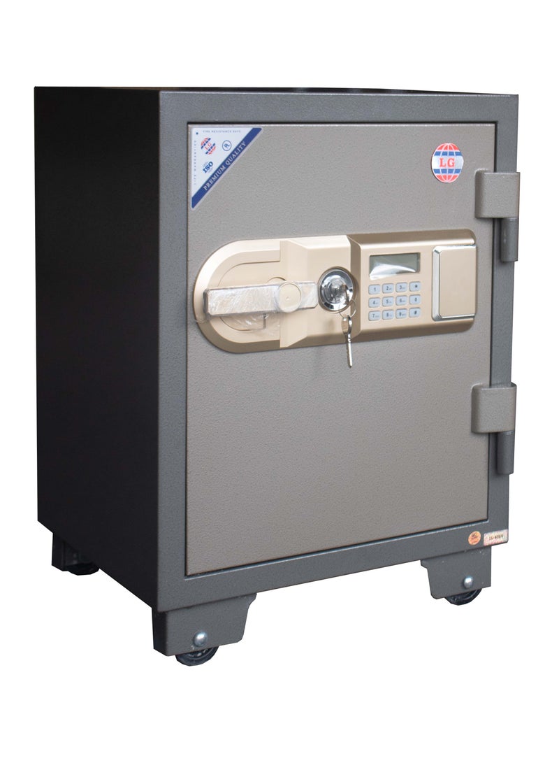 LOTFY GROUP LGSafe LG60E4 Fireproof Safe Box - Anti-Burglar Safe with an Adjustable Shelf, Digital Keypad and Dual Locks Besides an Internal Lockable Drawer  (H60 x W46 x D49 CM, 100KG) - Made in Vietnam - Image 2