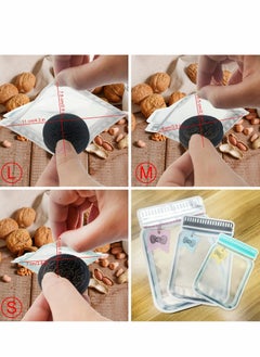 Excefore Mason Jar Ziplock Bags, 30Pcs Multi-Size Resuable Bottle Pattern Zipper Sealed Snacks Sandwich Airtight Food Storage Pouch for Kitchen Travel Camping Organizer and Kids  - Image 4