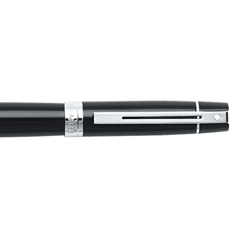 SHEAFFER قلم فيونيل شيـفر 300 9312 هدية - أسود لامع مع حواف كروم | رأس متوسط | مجموعة هدايا قلم فاخرة - Image 5
