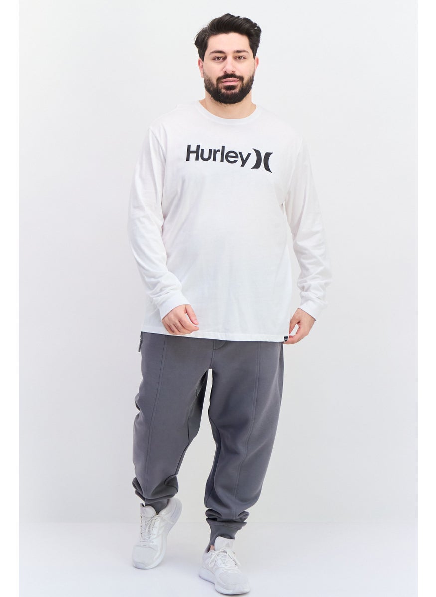 Hurley - Men Sportswear Fit Long Sleeve Outdoor T-Shirt, White - Image 1