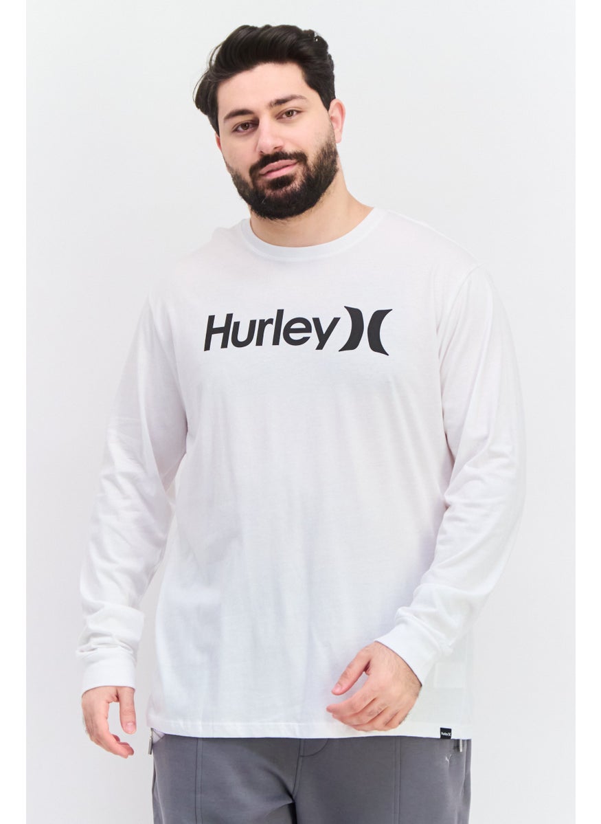 Hurley - Men Sportswear Fit Long Sleeve Outdoor T-Shirt, White - Image 1