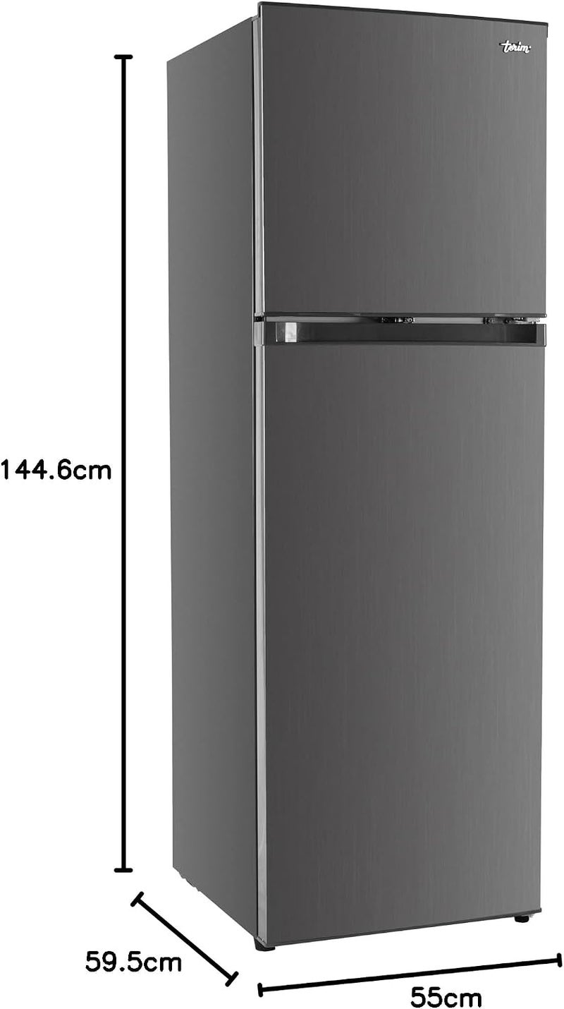 Terim TERR300S, Double Door Top Mount Refrigerator, Gross Capacity 300 Litres/Net 220 Liter TERR300S Grey - Image 2
