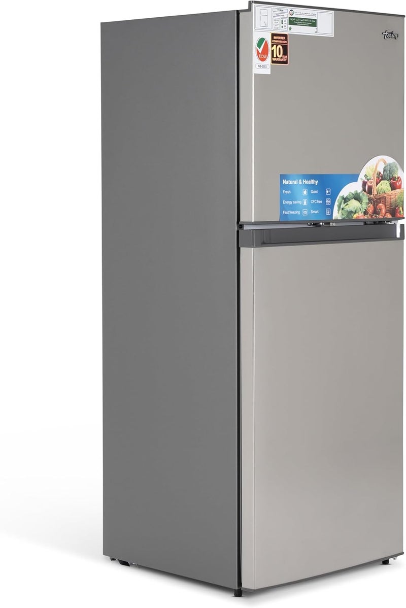 Terim TERR300S, Double Door Top Mount Refrigerator, Gross Capacity 300 Litres/Net 220 Liter TERR300S Grey - Image 3