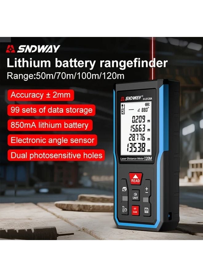 SNDWAY Professional Laser Distance Meter 70m Range Backlit Screen Area Volume Measurement - Image 2