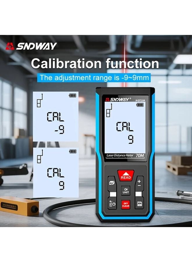 SNDWAY Professional Laser Distance Meter 70m Range Backlit Screen Area Volume Measurement - Image 5