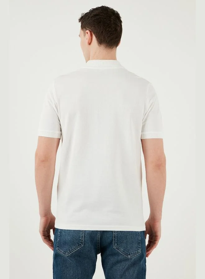 Buratti  Buratti Cotton Regular Fit Half Zipper Polo Collar T Shirt Men's Polo Collar T-Shirt 5903008 for Men | Best Price UAE