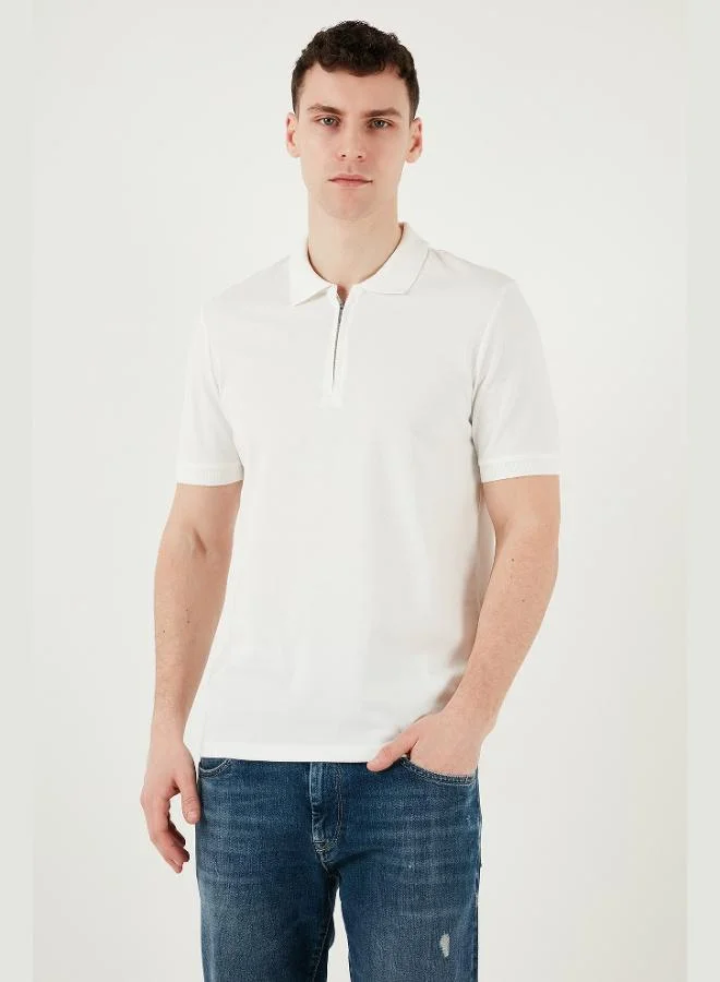 Buratti  Buratti Cotton Regular Fit Half Zipper Polo Collar T Shirt Men's Polo Collar T-Shirt 5903008 for Men | Best Price UAE