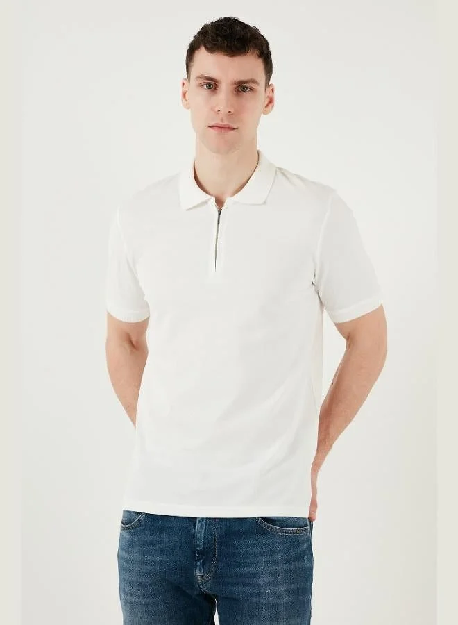 Buratti  Buratti Cotton Regular Fit Half Zipper Polo Collar T Shirt Men's Polo Collar T-Shirt 5903008 for Men | Best Price UAE