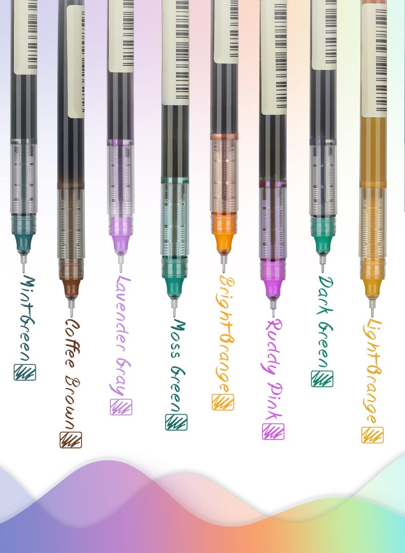 Generic 24pcs Colored Pens Rollerball Pens Fine Tip Smooth Writing Gel Pens Various Colors Pens for Journaling Supplies Sketch Notes Coloring Drawing and Details Office Art Back to School Supplies (24 pens and a notebook)  - Image 5
