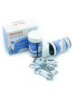 SINOCARE Safe AQ Angeel Blood Glucose Test Strips 100Pcs （Bottled Test Strips+Lancets）  - Image 3